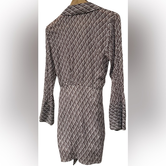 Free People 100% Cotton Gauze Rillo Mini Shirtdress XS Boho Tie Waist Earth Tone - Picture 8 of 11